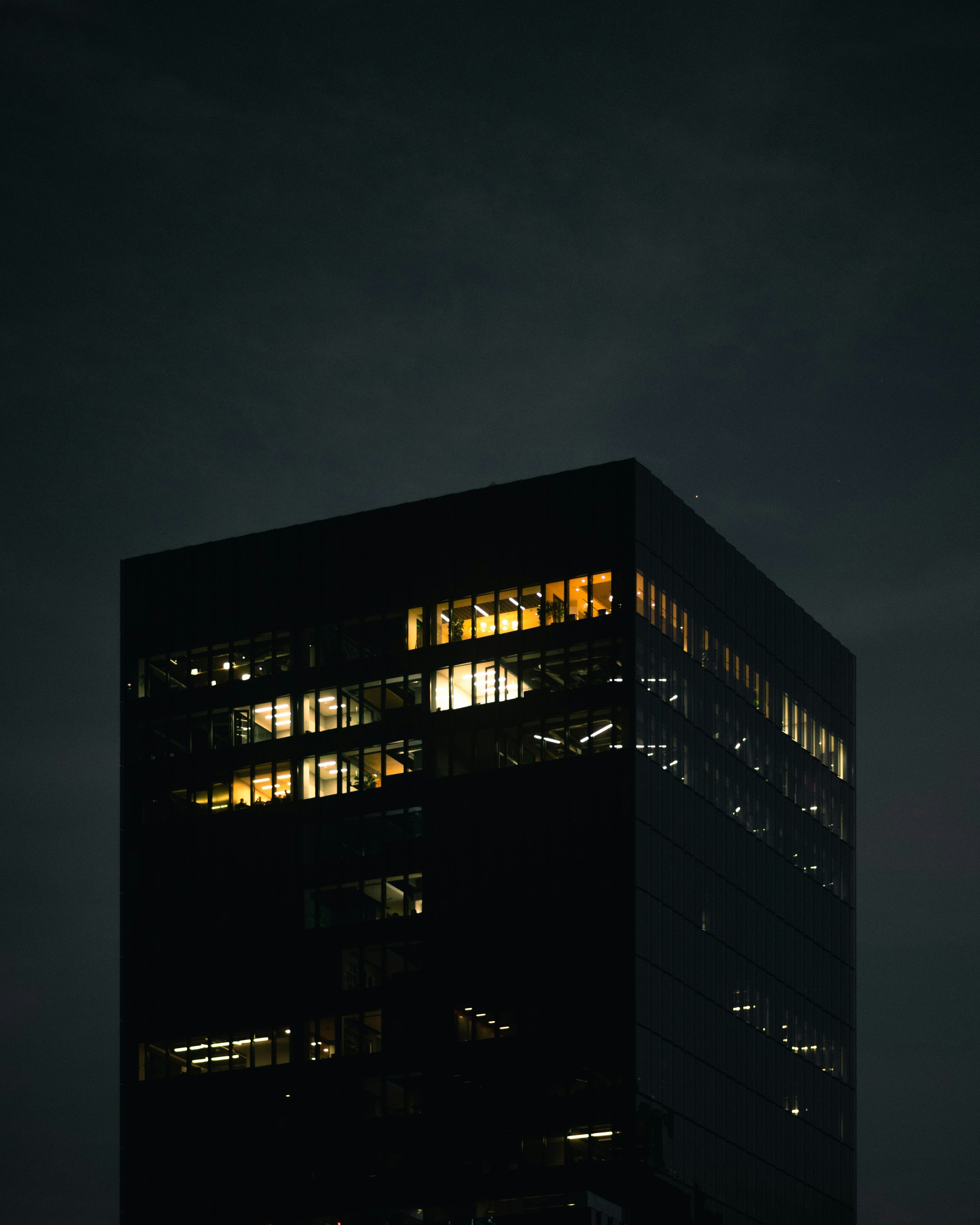 black and white concrete building